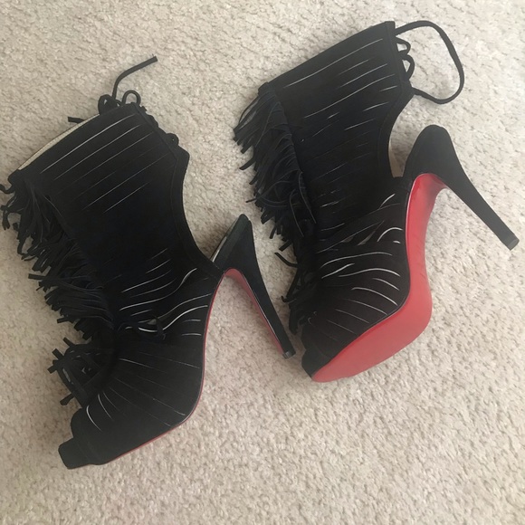 CHRISTIAN LOUBOUTIN fringe booties - Picture 2 of 8